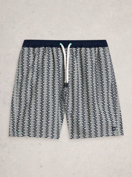 White Stuff Ventnor Geo Fish Swimshort In Navy Print