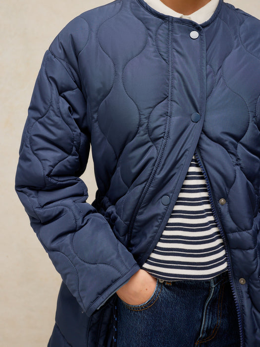 White Stuff Waverley Puffer Coat In Dark Navy