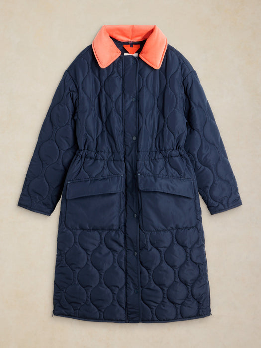 White Stuff Waverley Puffer Coat In Dark Navy