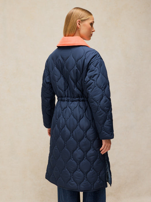 White Stuff Waverley Puffer Coat In Dark Navy