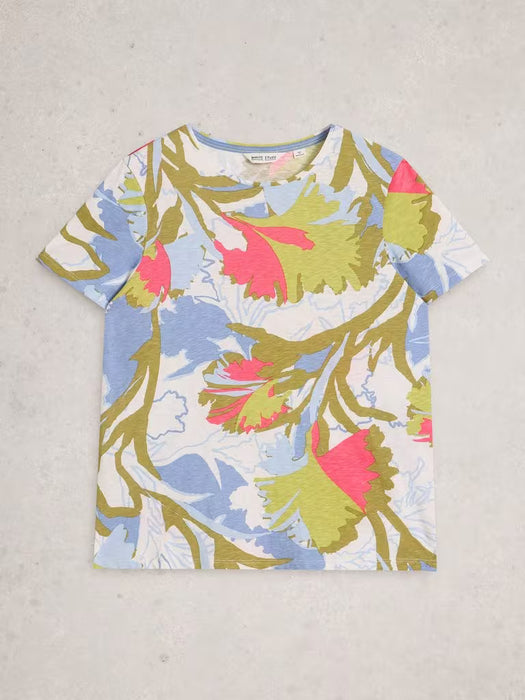 White Stuff Women's Abbie Stripe SS Tee In Ivory Multi