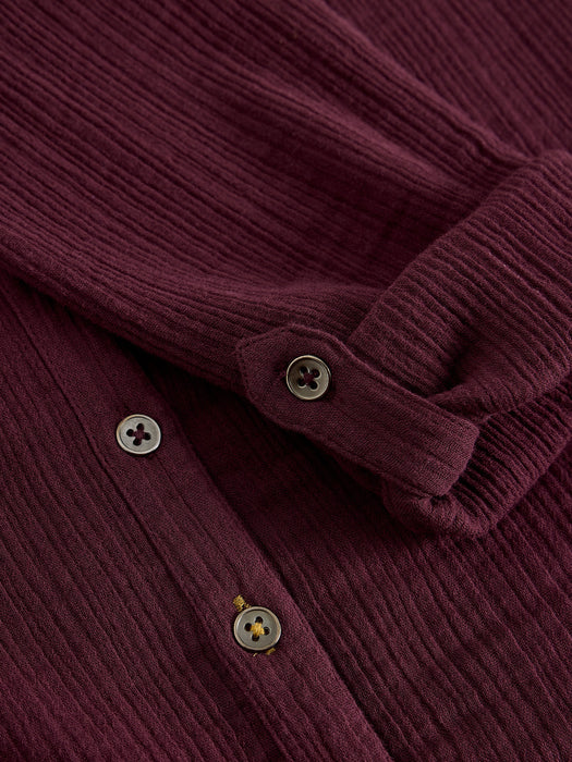 White Stuff Annie Double Cloth Shirt In Dark Plum