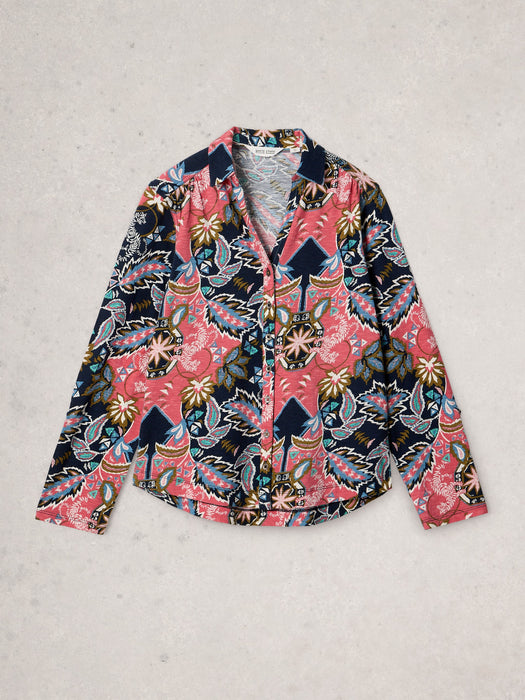 White Stuff Women's Annie Jersey Shirt In Pink Multi