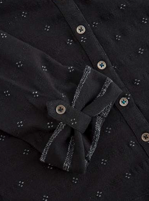 White Stuff Women's Annie Sparkle Shirt In Pure Black