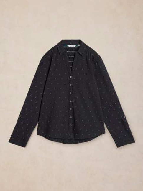White Stuff Women's Annie Sparkle Shirt In Pure Black