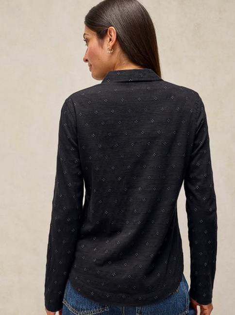White Stuff Women's Annie Sparkle Shirt In Pure Black