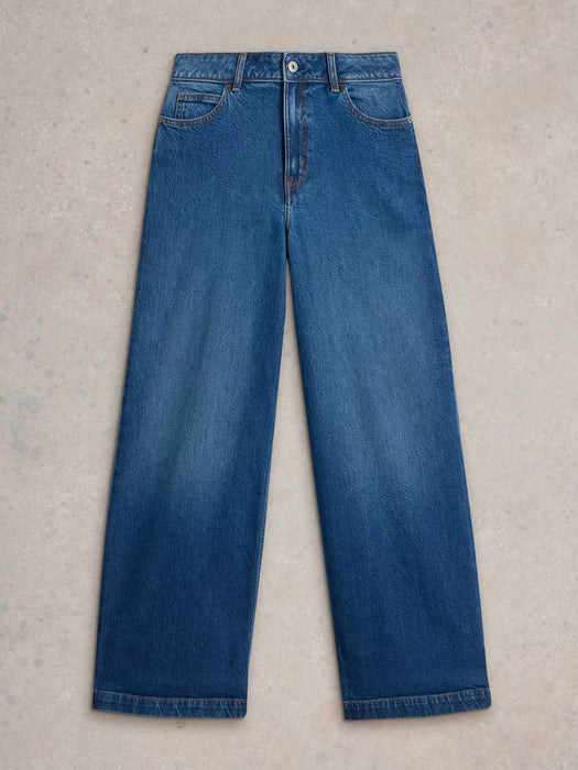 White Stuff Women's Ayla Wide Leg Jean In Mid Denim
