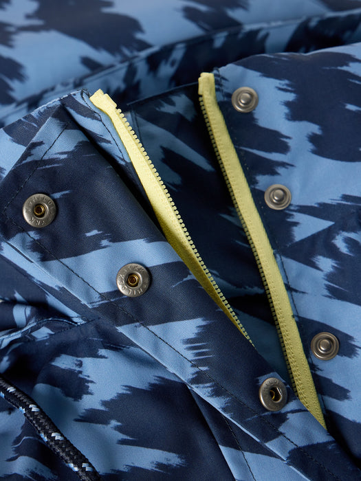 White Stuff Beth Short Waterproof Coat In Navy Multi