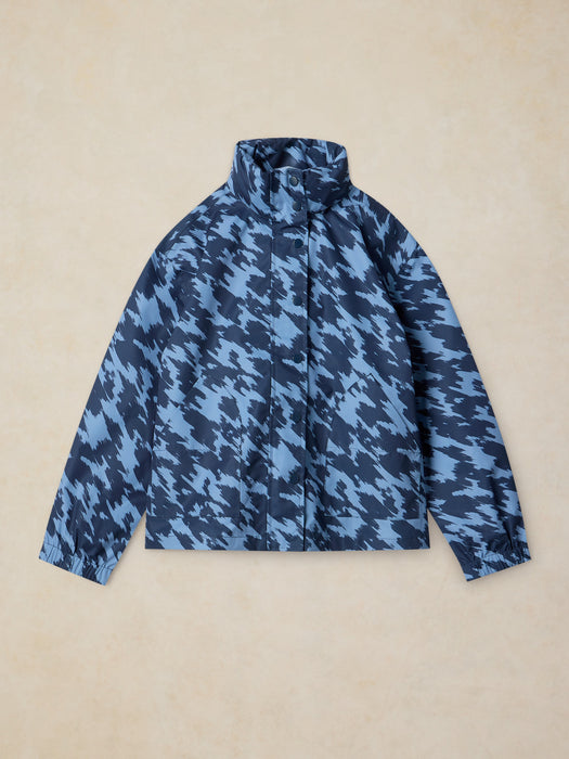 White Stuff Beth Short Waterproof Coat In Navy Multi