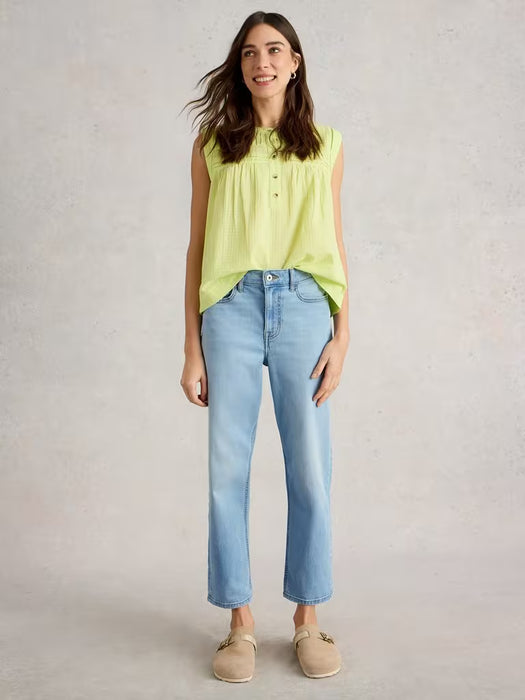 White Stuff Women's Blake Straight Cropped Jean In Light Denim