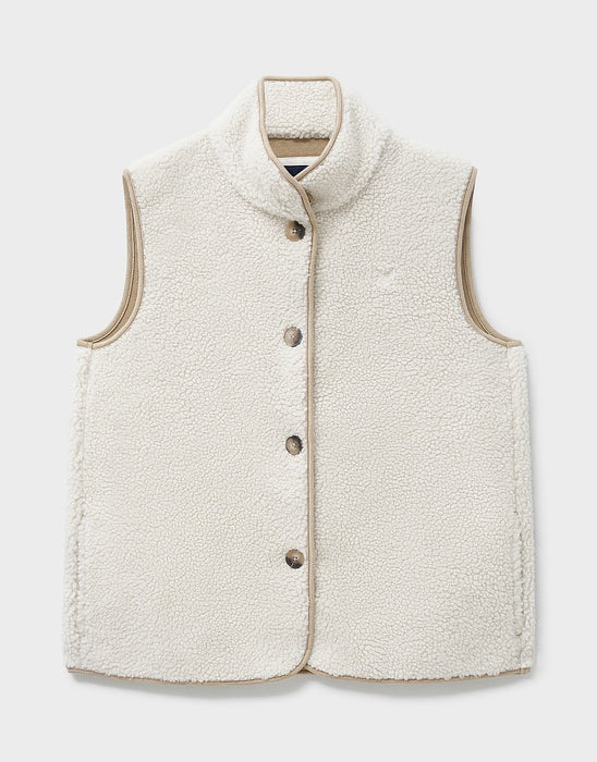 Crew Clothing Women's Borg Gilet In Oatmeal