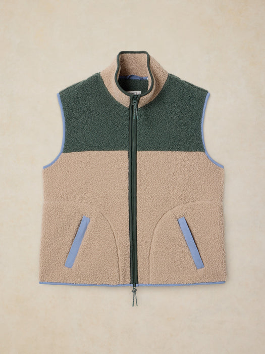 White Stuff Women's Borg Zip Through Gilet In Natural Multi