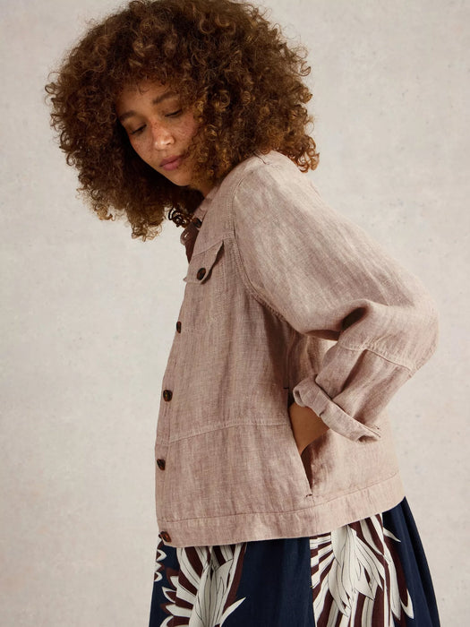 White Stuff Women's Camille Linen Jacket In Light Natural