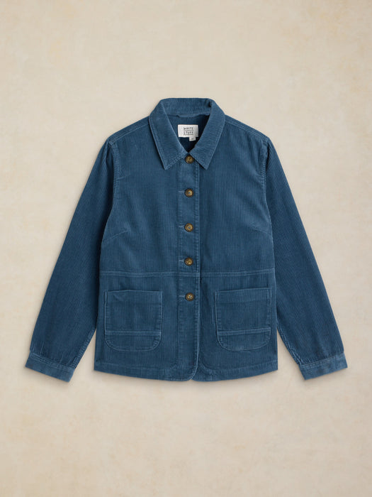 White Stuff Women's Carrie Cord Long Sleeve Jacket In Dusky Blue