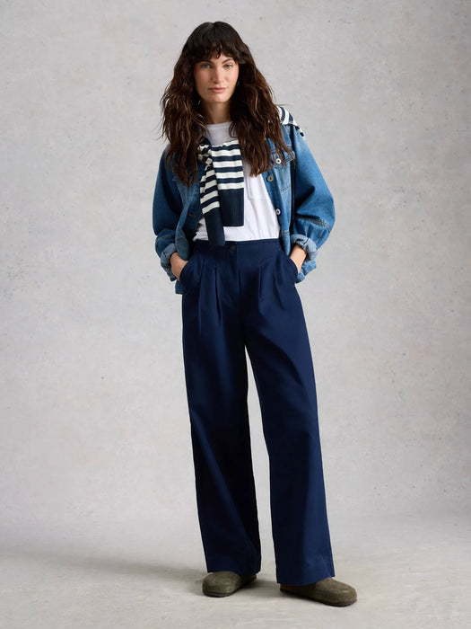 White Stuff Women's Clara Wide Leg Trouser In Dark Navy