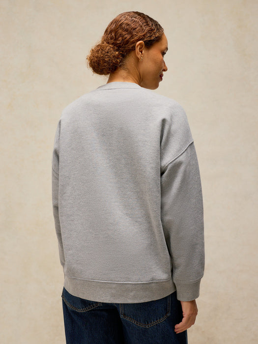 White Stuff Women's Cleo Longline Graphic Sweat In Grey Marl