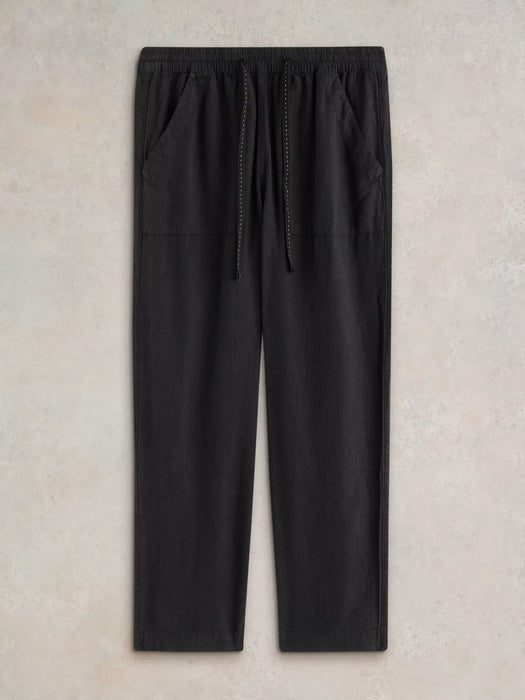 White Stuff Women's Elle Linen Blend Trouser In Pure Black