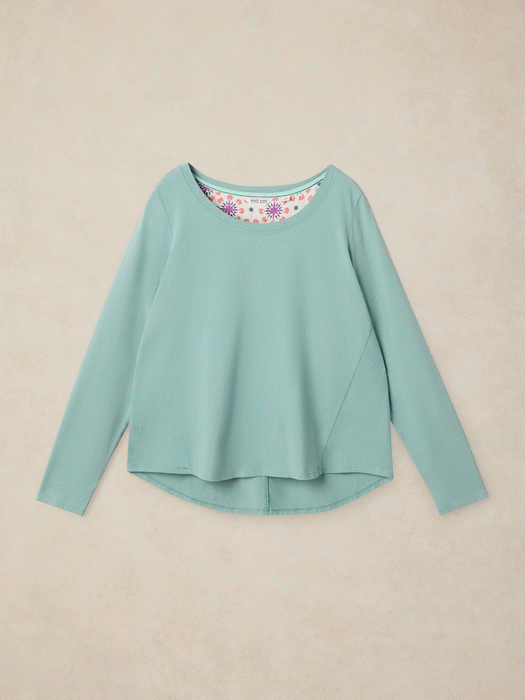 White Stuff Women's Eva Jersey PJ Top In Light Blue