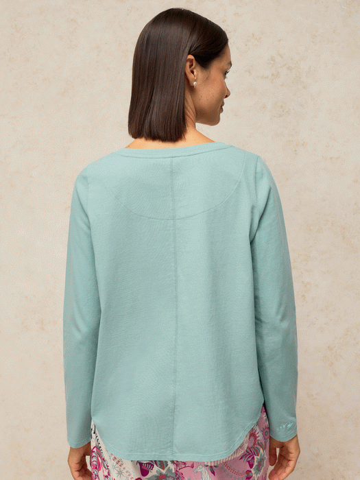 White Stuff Women's Eva Jersey PJ Top In Light Blue