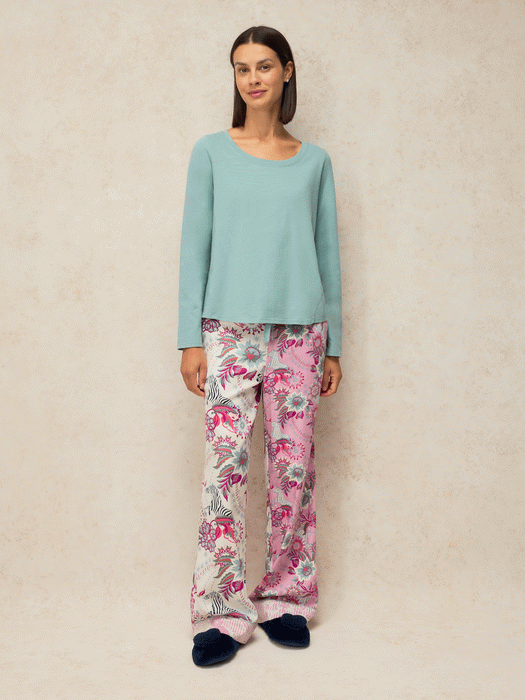 White Stuff Women's Eva Jersey PJ Top In Light Blue
