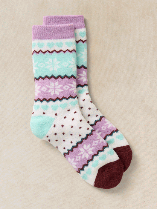 White Stuff Women's Fairisle Cabin Sock In Natural Multi
