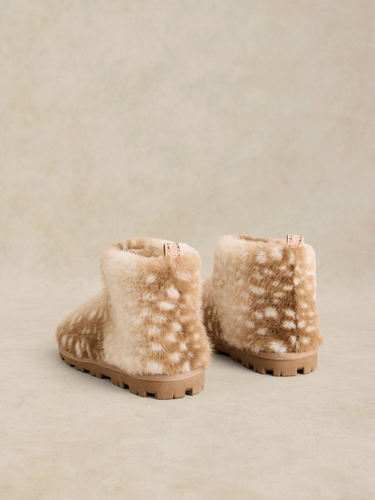 White Stuff Women's Faux Fur Bootie In Tan Multi