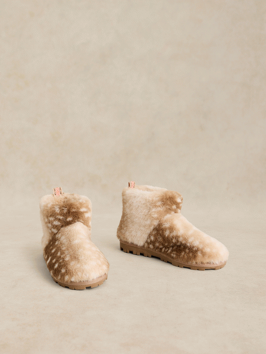 White Stuff Women's Faux Fur Bootie In Tan Multi