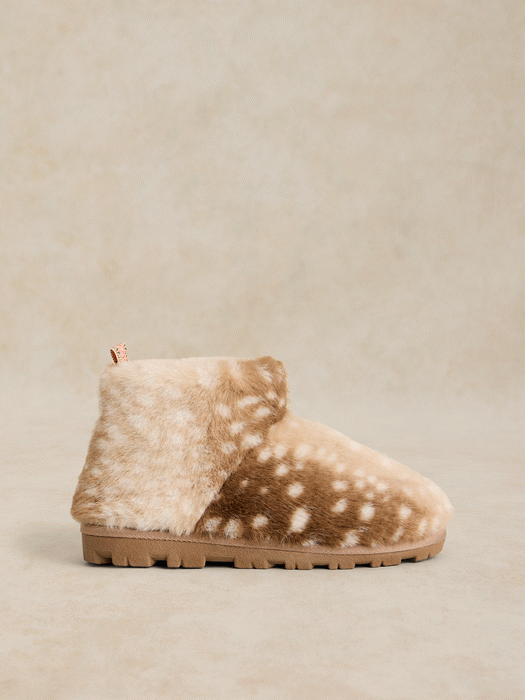 White Stuff Women's Faux Fur Bootie In Tan Multi