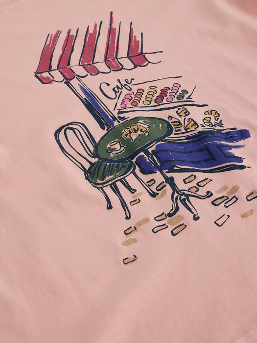 White Stuff Women's Gina Graphic Tee In Dusky Pink