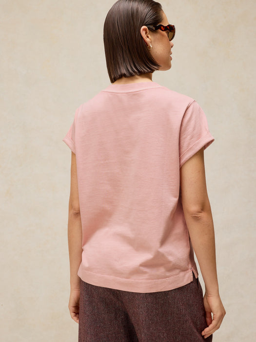 White Stuff Women's Gina Stripe Tee In Dusky Pink
