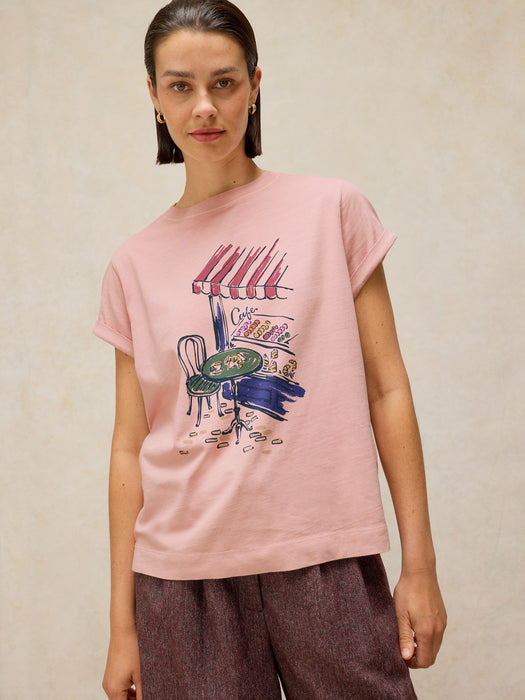 White Stuff Women's Gina Stripe Tee In Dusky Pink