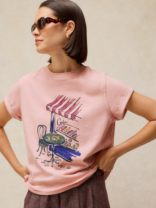 White Stuff Women's Gina Stripe Tee In Dusky Pink