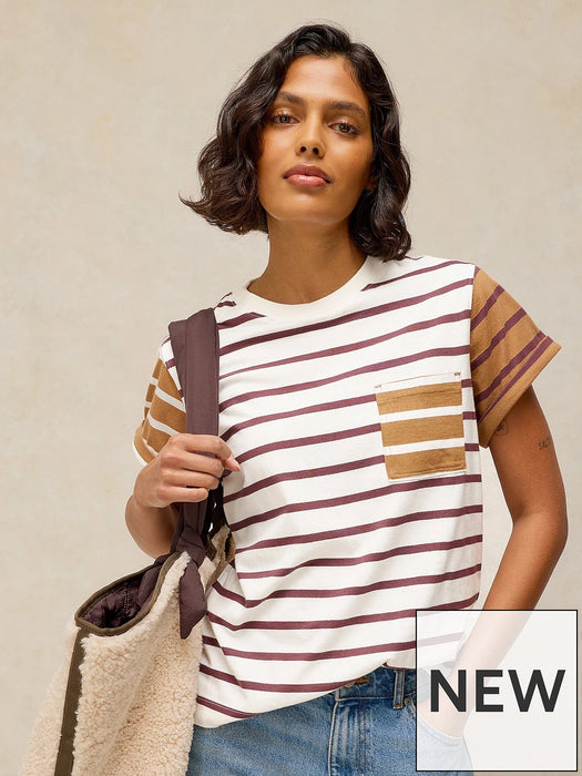 White Stuff Women's Gina Stripe Tee In Ivory Multi
