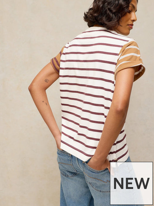 White Stuff Women's Gina Stripe Tee In Ivory Multi