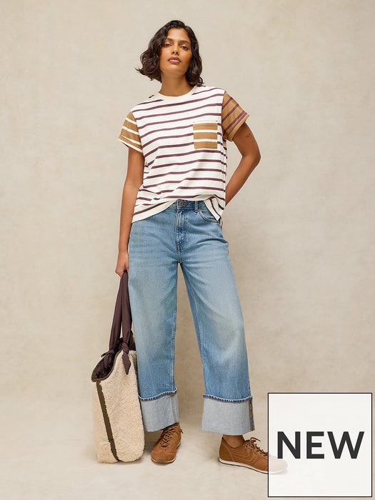 White Stuff Women's Gina Stripe Tee In Ivory Multi
