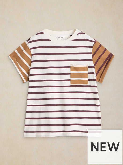 White Stuff Women's Gina Stripe Tee In Ivory Multi