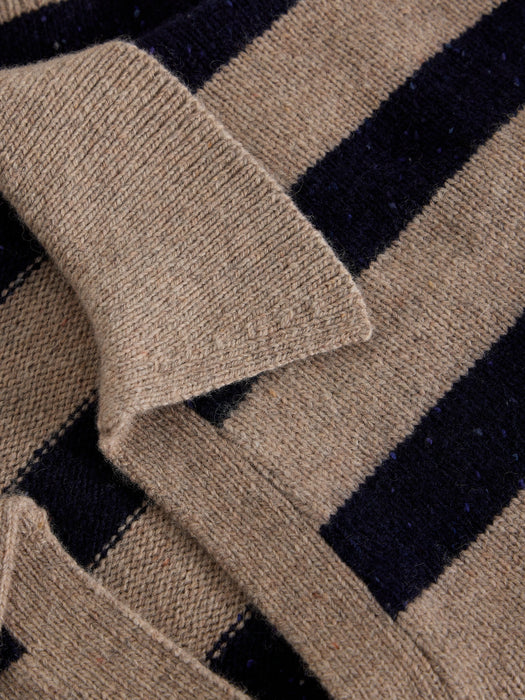 White Stuff Women's Izzy Striped Collar Jumper In Natural Multi
