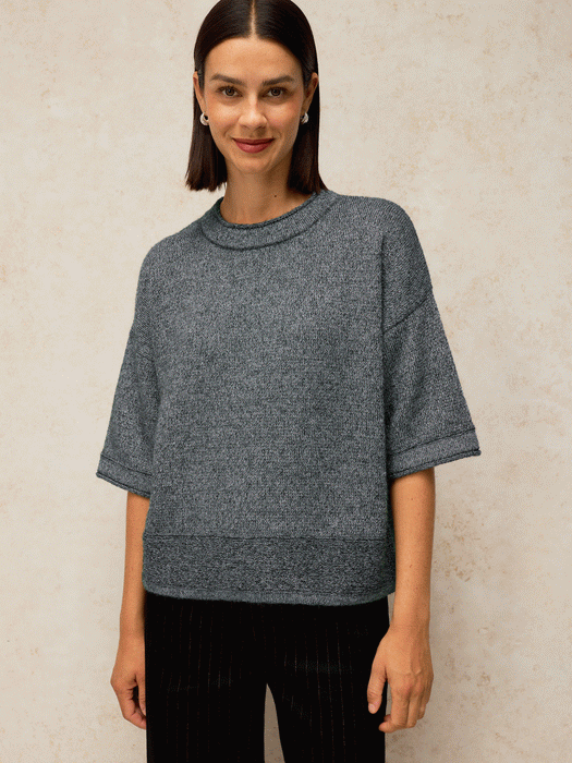 White Stuff Women's Kate Sparkle Tee In Dark Grey