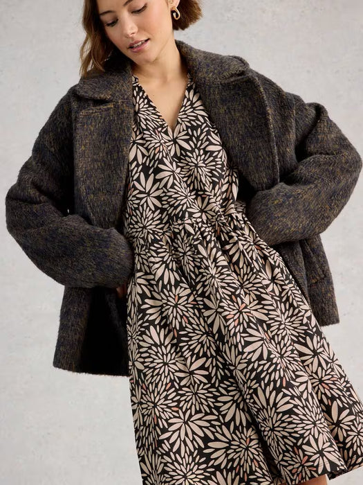 White Stuff Women's Lola Jersey Dress In Tan Multi