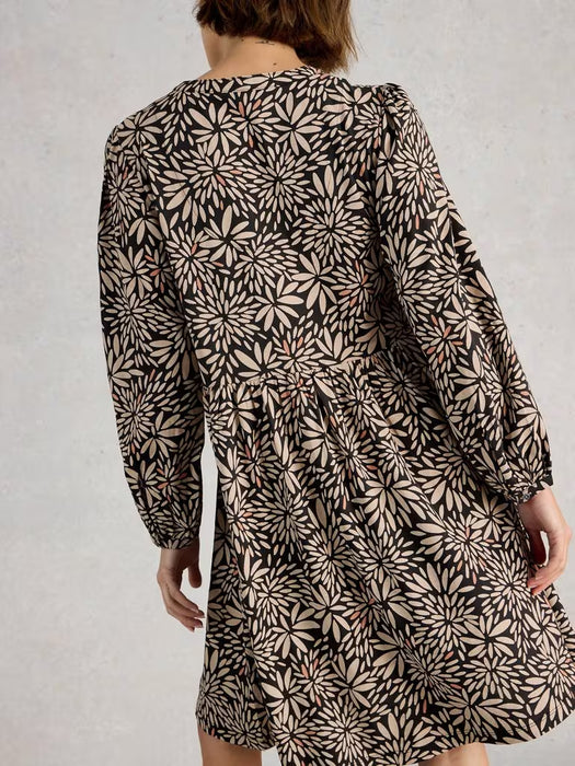 White Stuff Women's Lola Jersey Dress In Tan Multi