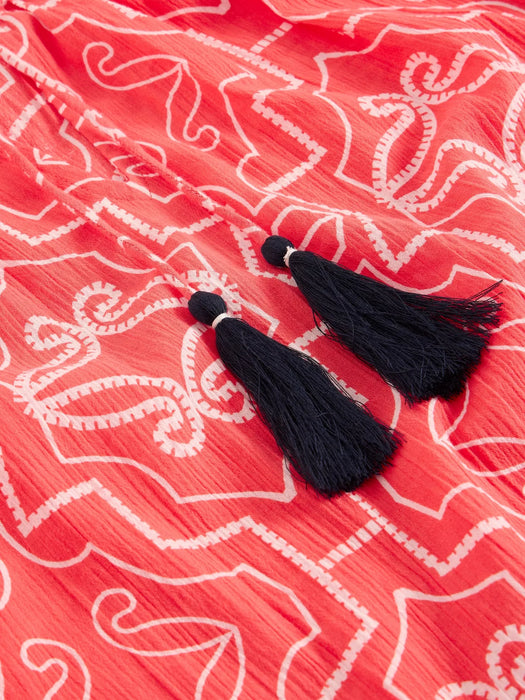 White Stuff Women's Lottie Beach Cover Up In Coral Print