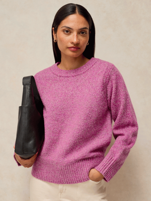 White Stuff Women's Lucie Crew Jumper In Bright Pink