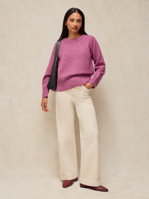 White Stuff Women's Lucie Crew Jumper In Bright Pink