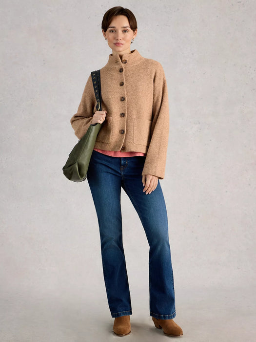White Stuff Women's Margot Cardi In Mid Brown