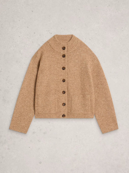 White Stuff Women's Margot Cardi In Mid Brown
