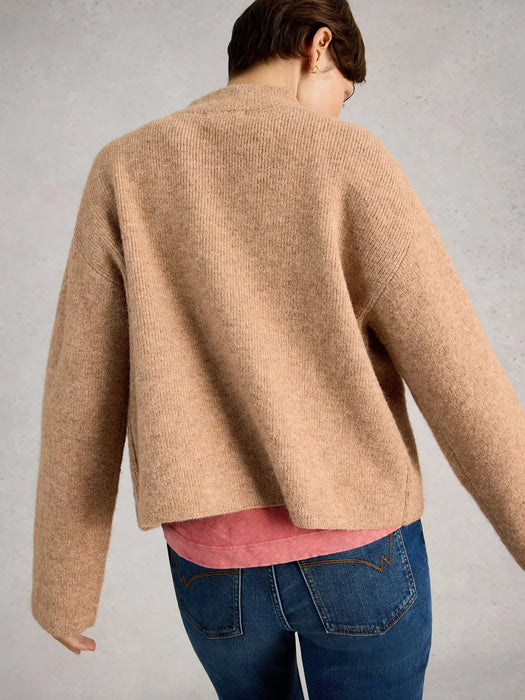White Stuff Women's Margot Cardi In Mid Brown