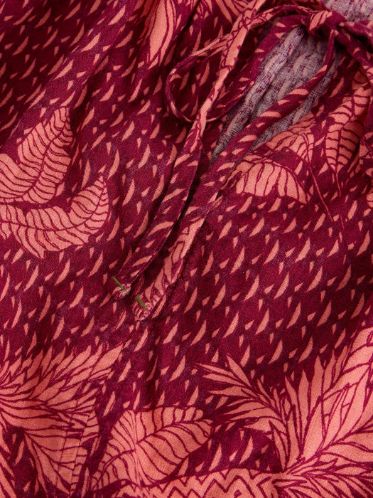 White Stuff Women's Marley Linen Blend Vest In Pink Print