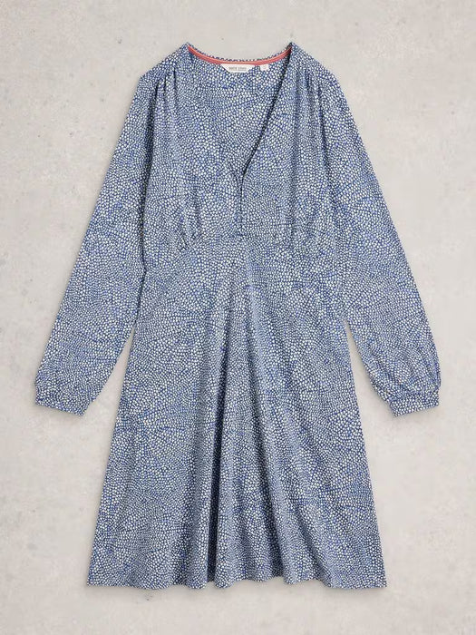 White Stuff Women's Meg Jersey Dress In Blue Multi
