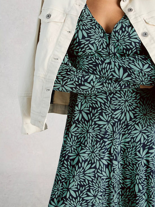 White Stuff Women's Megan Jersey Dress In Blue Print