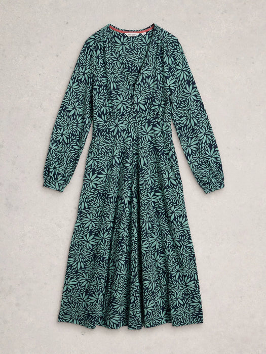 White Stuff Women's Megan Jersey Dress In Blue Print